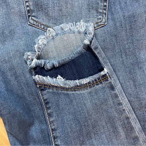 Lane Bryant Ankle Skinny Raw Hem Jeans Women’s Size 18 Blue Denim Stretch - Picture 5 of 8